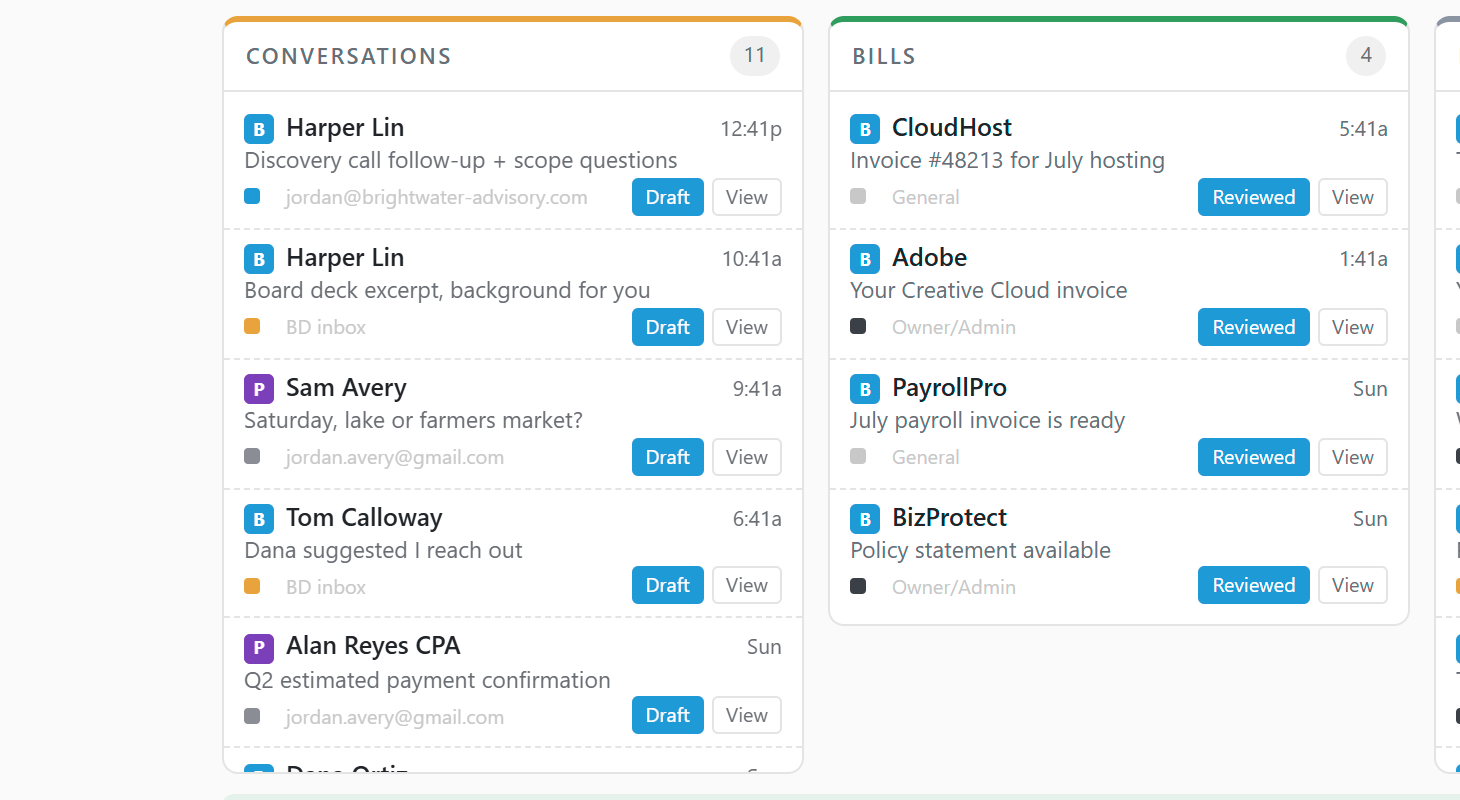AI Operations Dashboard screen 2